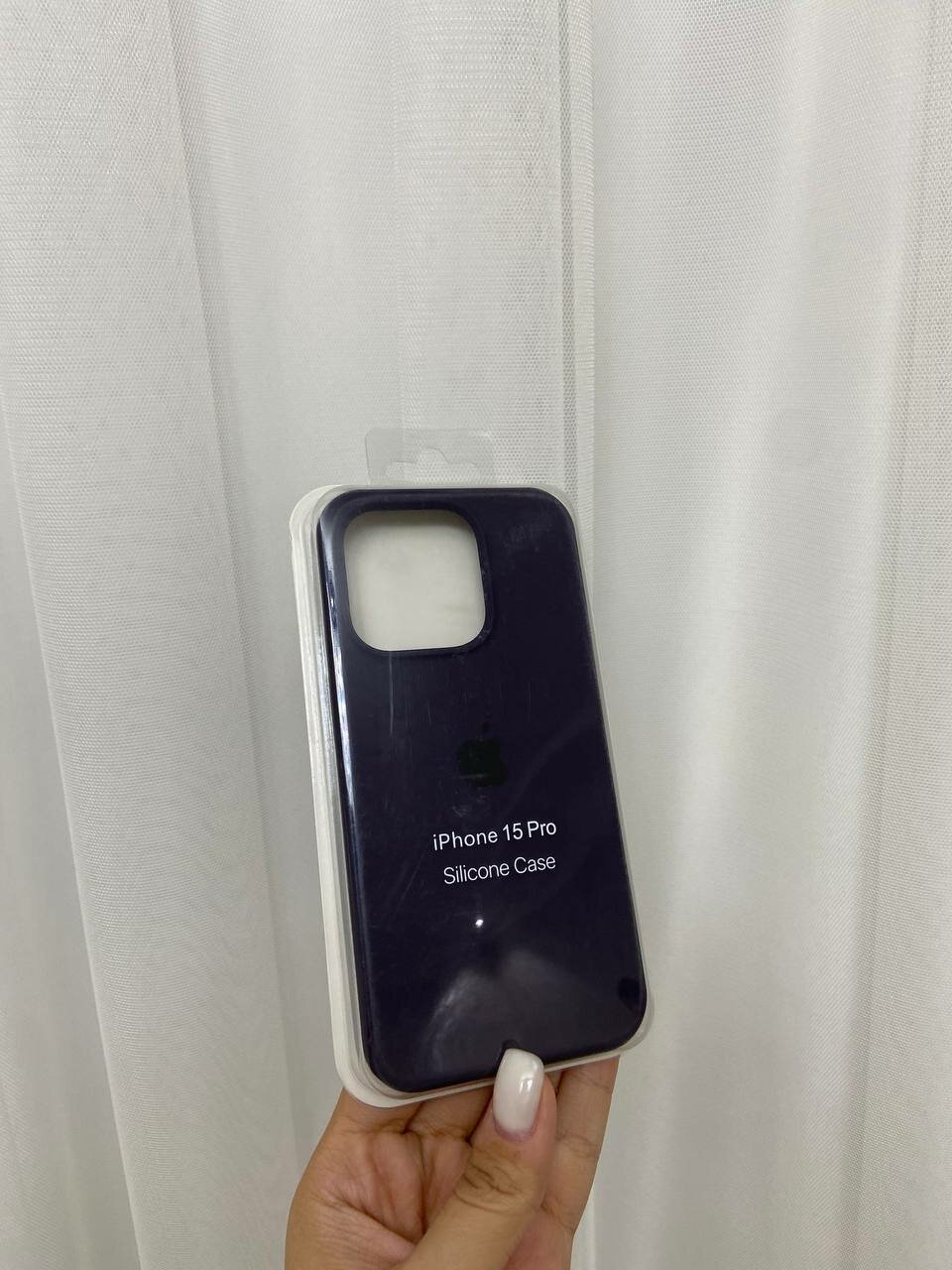 Чехол "Фиолетовый " для iPhone 15 Pro, силиконовый, противоударный