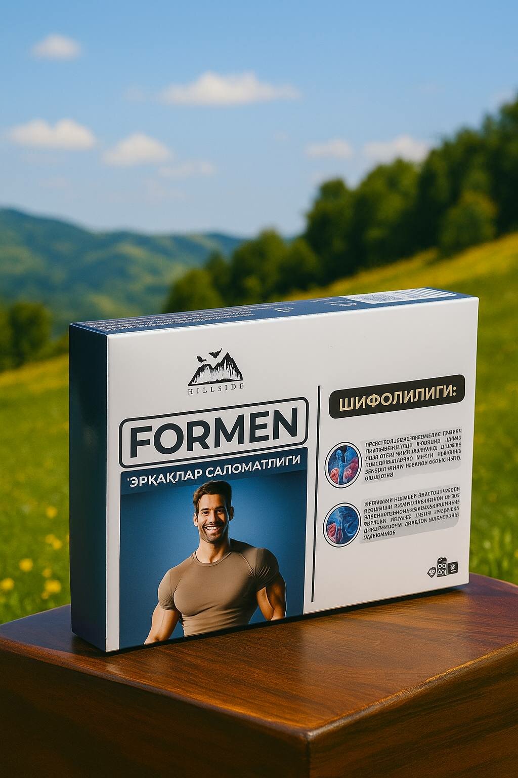 ЧАЙ мужиская (FORMEN). HILLSIDE, 100 фильтр-пакетов, без добавок, без ГМО, срок годности 2 года