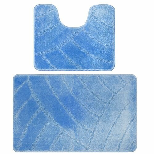 Комплект ковриков для в/к BANYOLIN CLASSIC из 2 шт 60х100/50х60см 11мм (светло-голубой) 1/25