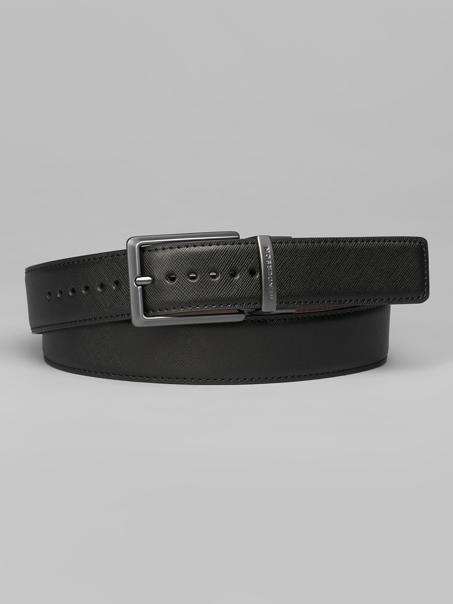 Ремень HENDERSON для мужчин, размер 135, черный