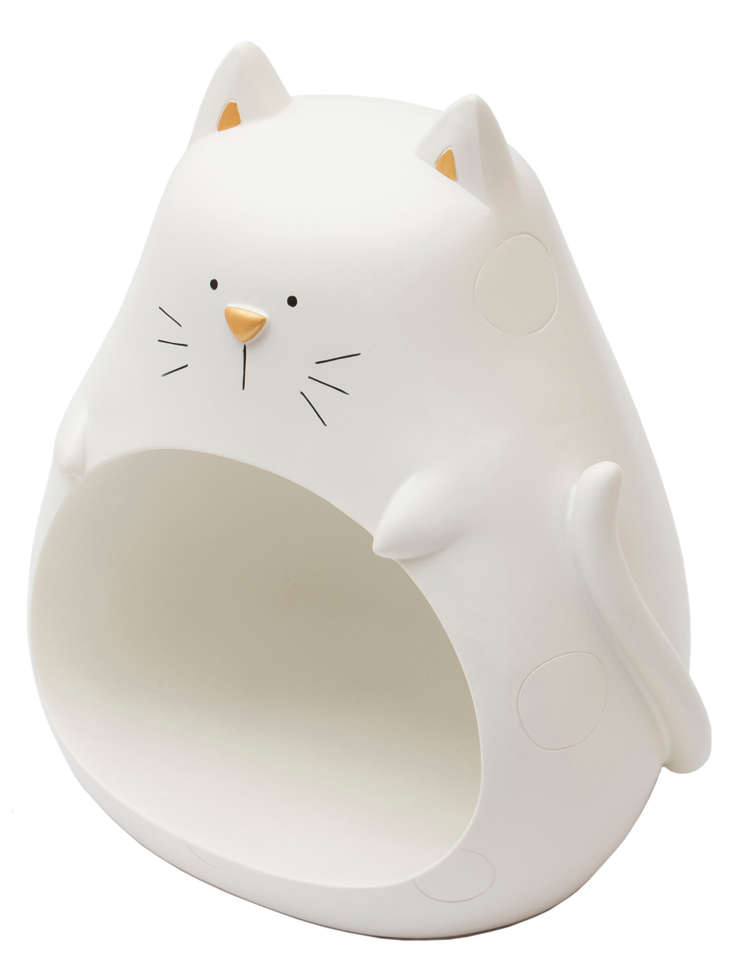 Конфетница Кот Белый, органайзер для сладостей, конфет, мелочей, украшений, ключей, статуэтка Кошка подарок на новый год