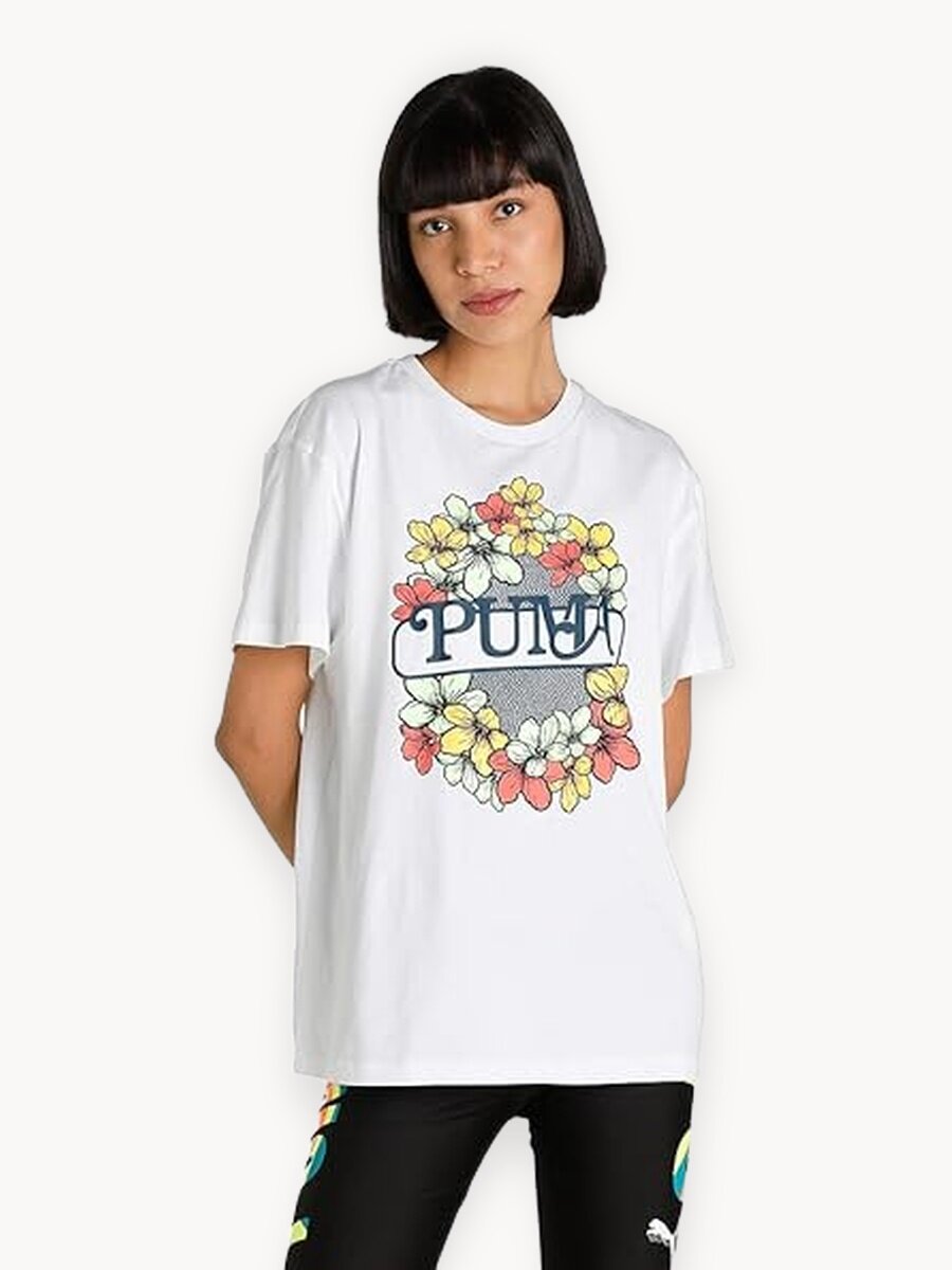 Футболка PUMA MOD Graphic Tee 1, размер L, белый