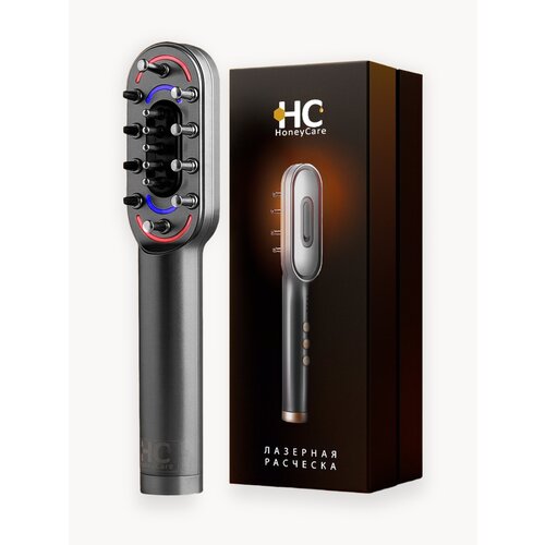 Лазерная расческа HoneyCare Hair Pro для роста волос черная 6997₽