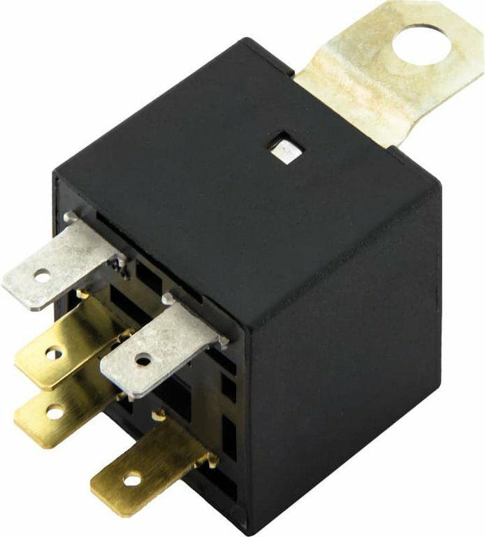 Реле электромагнитное 12V 5-ти контактное 50А замыкающее с кронштейном ЭМИ