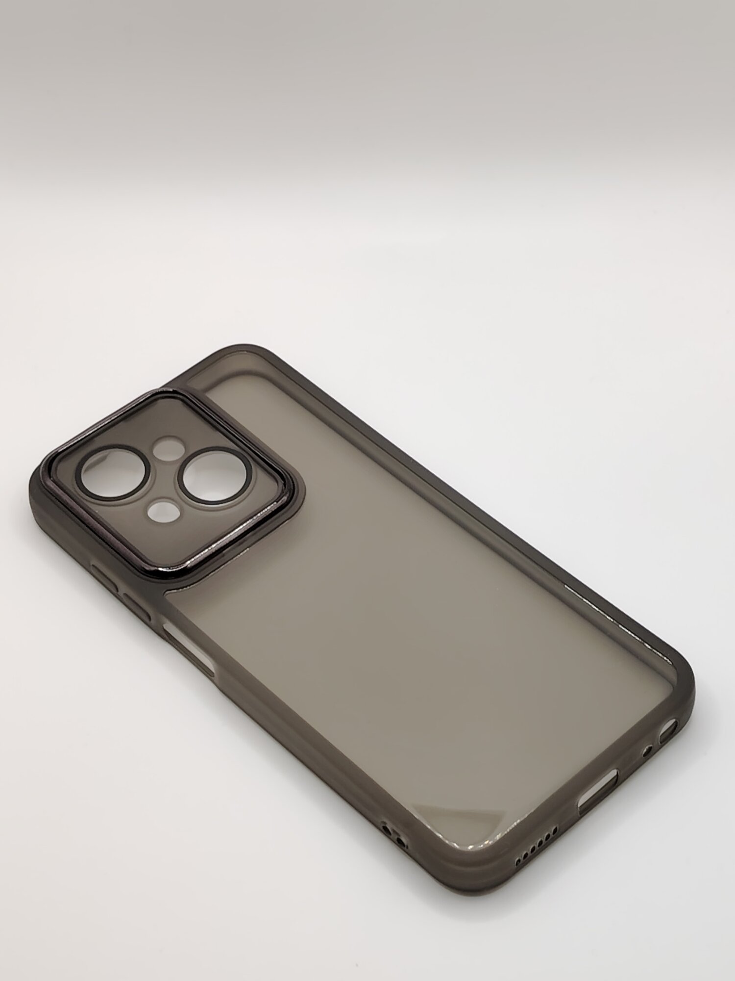 Чехол для TECNO SPARK GO 1 с защитой камеры, чёрный, силиконовый — фото 1