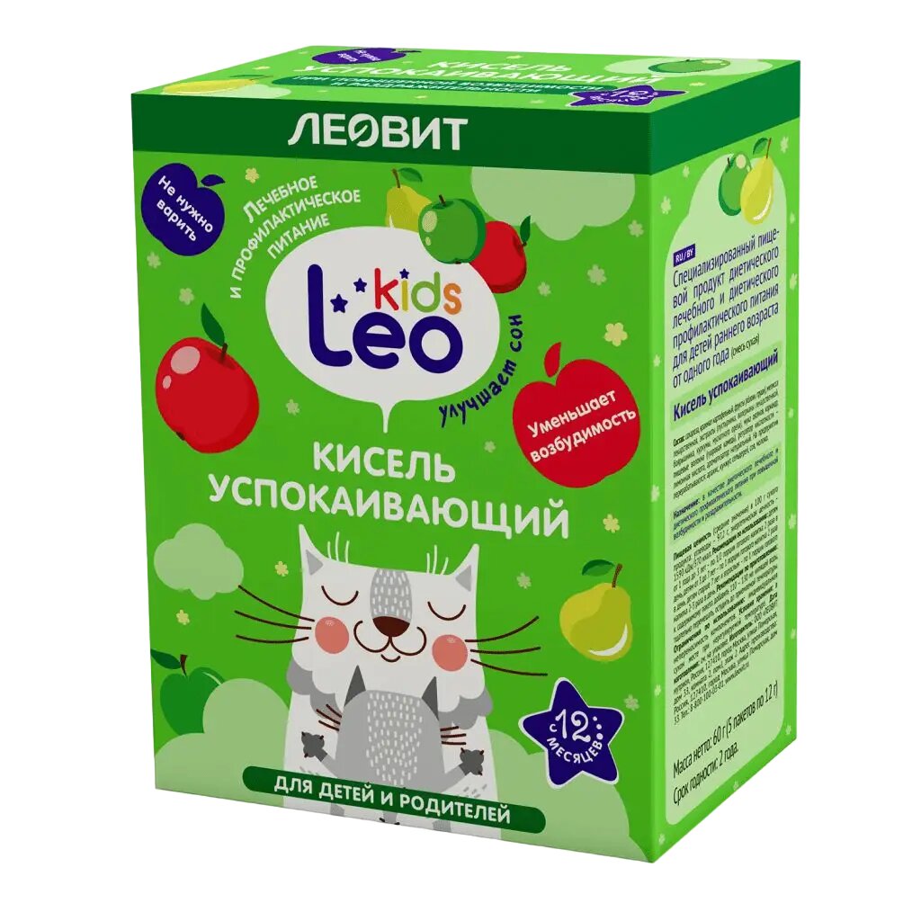 Леовит Leo Kids Кисель успокаивающий для детей по 12 г пакеты 5 шт.