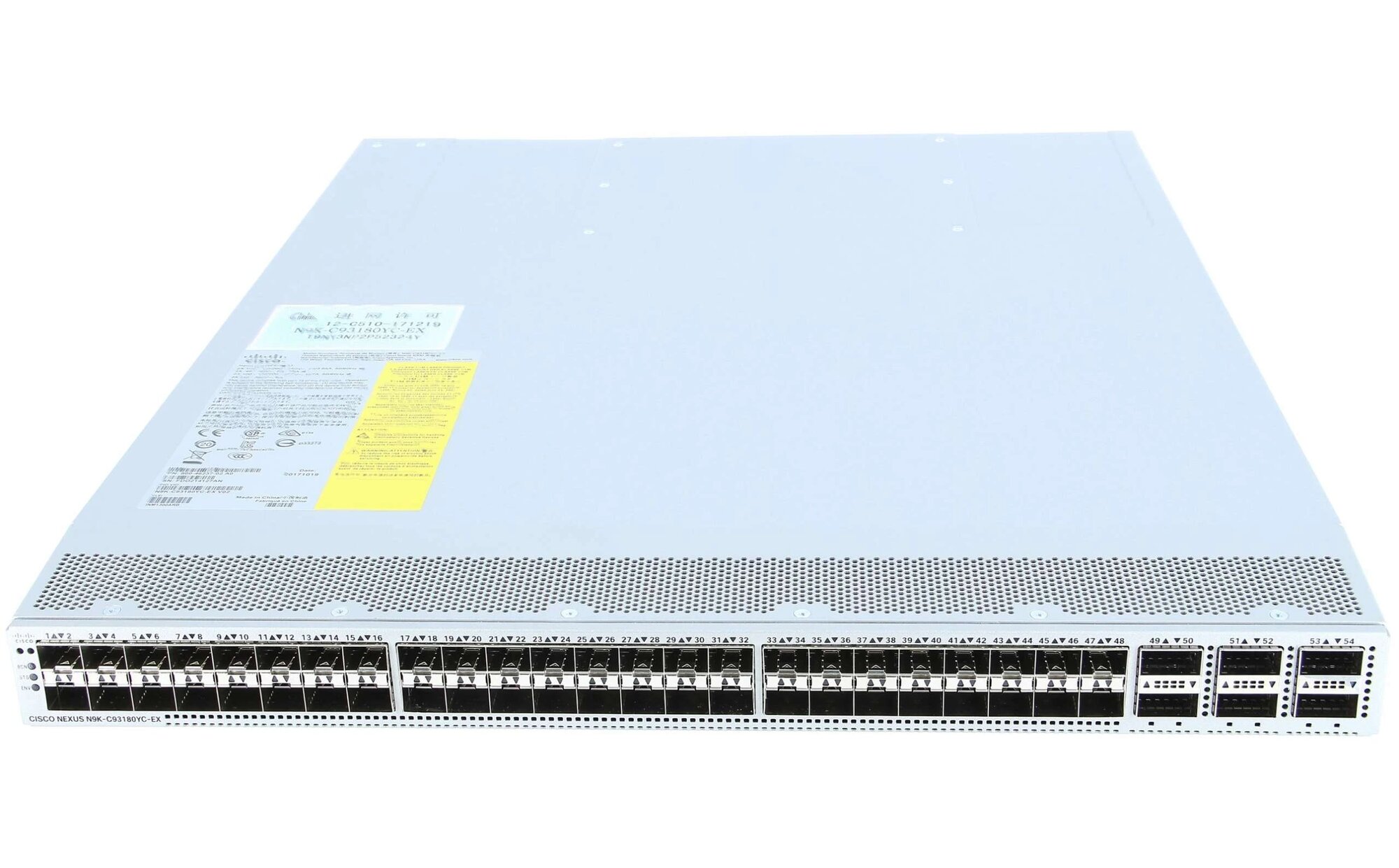 Коммутатор Cisco Nexus N9K-C93180YC-EX 48х1/10/25 Гбит/с SFP+ 6х40/100 Гбит/с