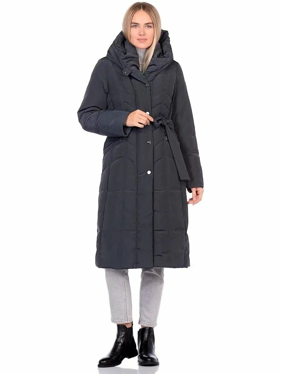 Пуховик DIXI COAT Осень-зима 2019, размер 32, серо-зеленый