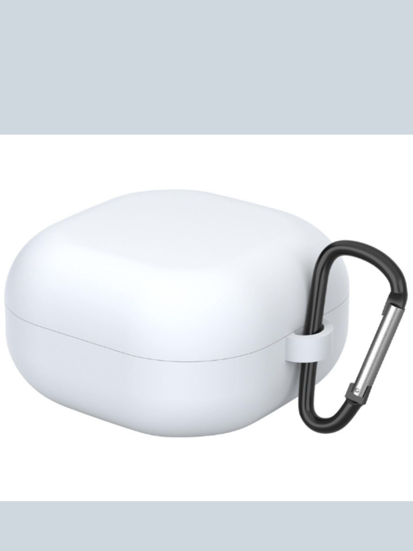 Силиконовый чехол (кейс) для наушников Samsung Galaxy Buds 2, Live, Pro, 2 Pro, FE с карабином — фото 1