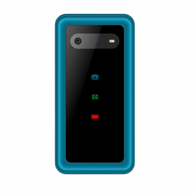 Кнопочный мобильный телефон Novey Z320 GSM с 2 - SIM слотами раскладушка, синий — фото 1