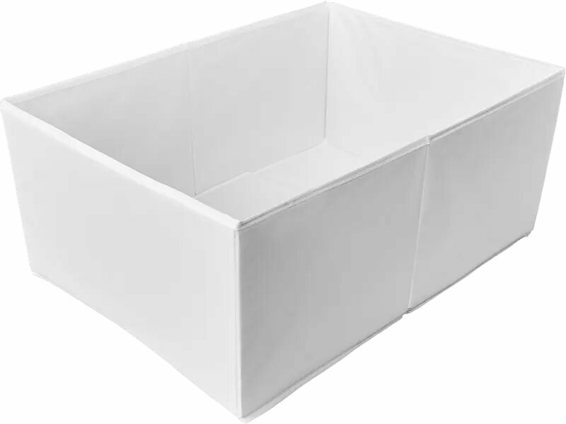 Короб для хранения без крышки 55x25x39 см полиэстер цвет белый