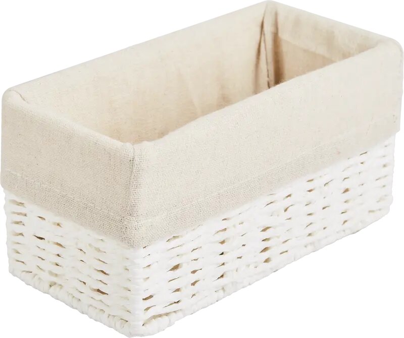 Корзина для хранения 20x10x10 см бумага цвет белый