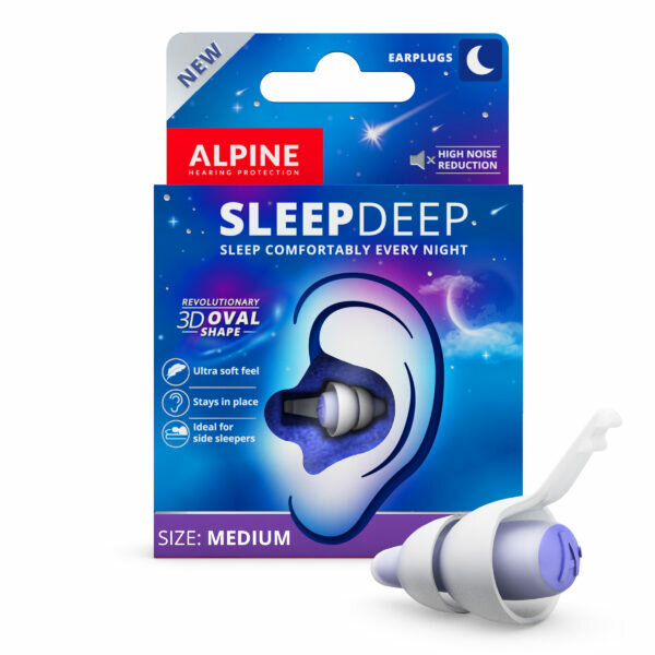 Изображение Беруши Alpine SleepDeep, многоразовые, термопластик, 3D-форма, шумоподавление 27дБ