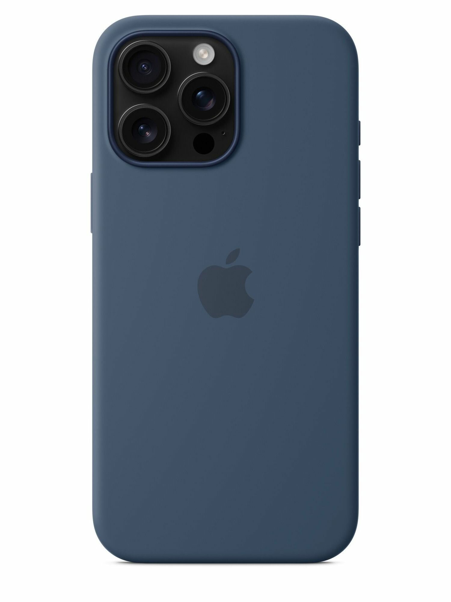 Чехол на айфон 16 про макс силиконовый с кнопкой для Camera Control и MagSafe / Silicone Case Denim для iPhone 16 Pro Max — фото 1