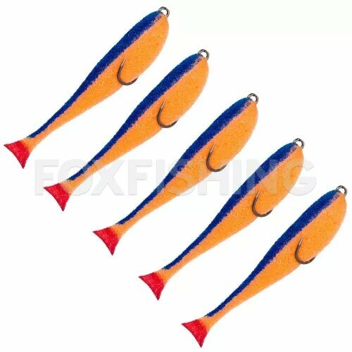 Поролоновые рыбки Контакт Незацепляйка 12см оранжево-синяя 5 шт.