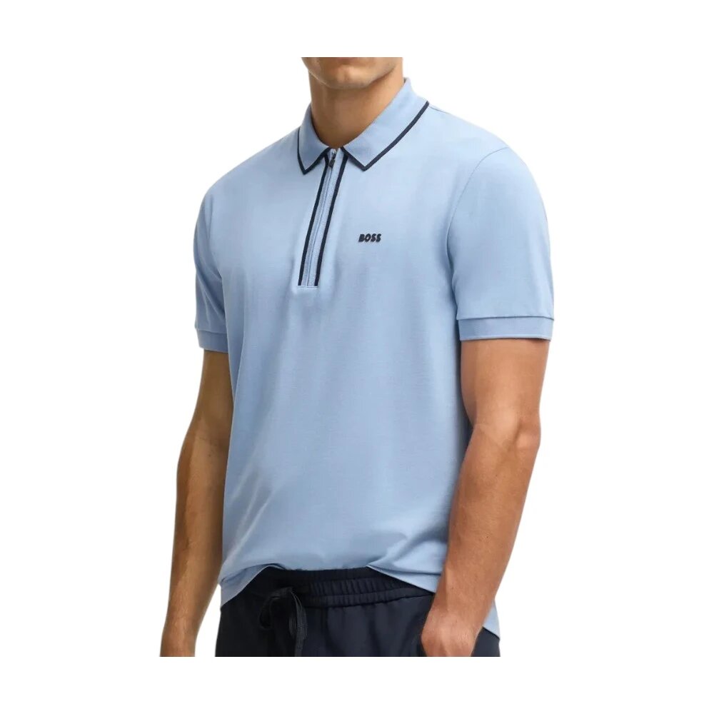 Поло BOSS, размер S, голубой — фото 1