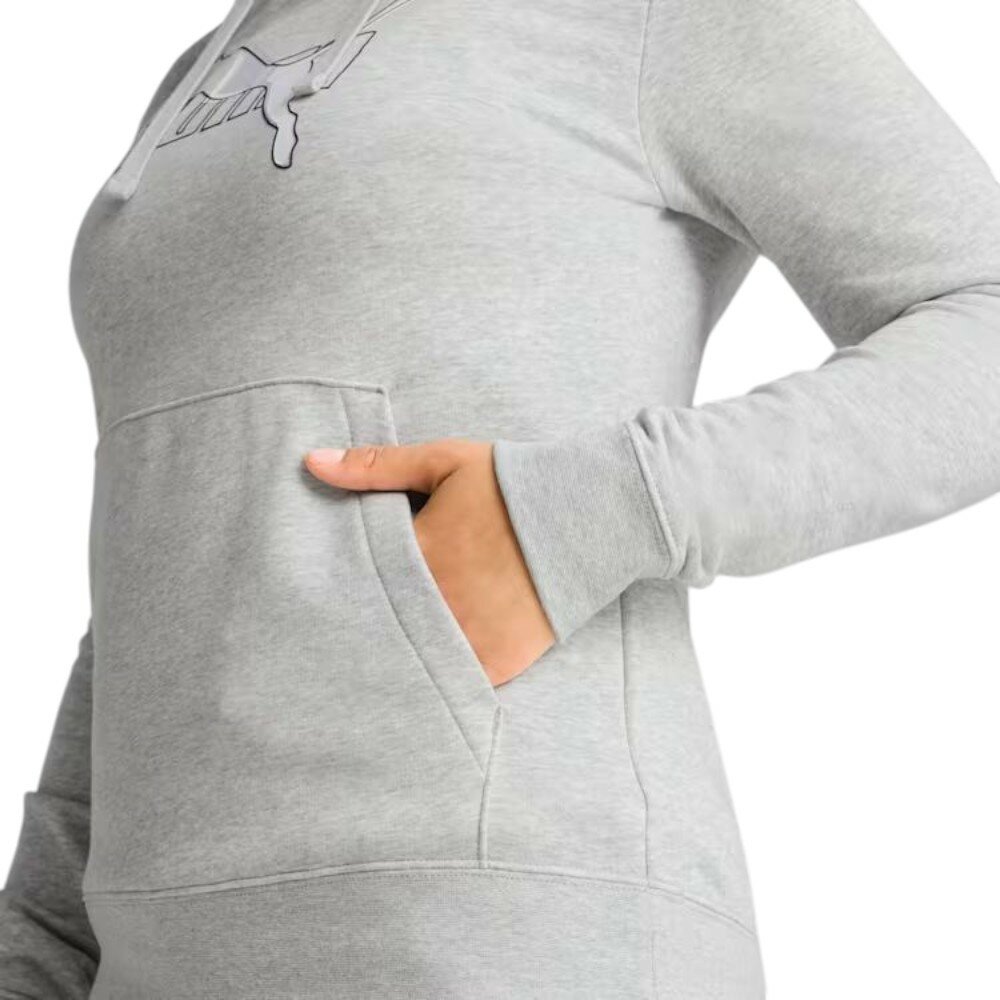 Худи PUMA, размер S, , серебряный — фото 1