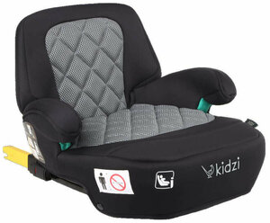 Kidzi Bro i-Size, автокресло-бустер от 6 до 12 лет Бустер, удерживающее устройство, цвет Серый