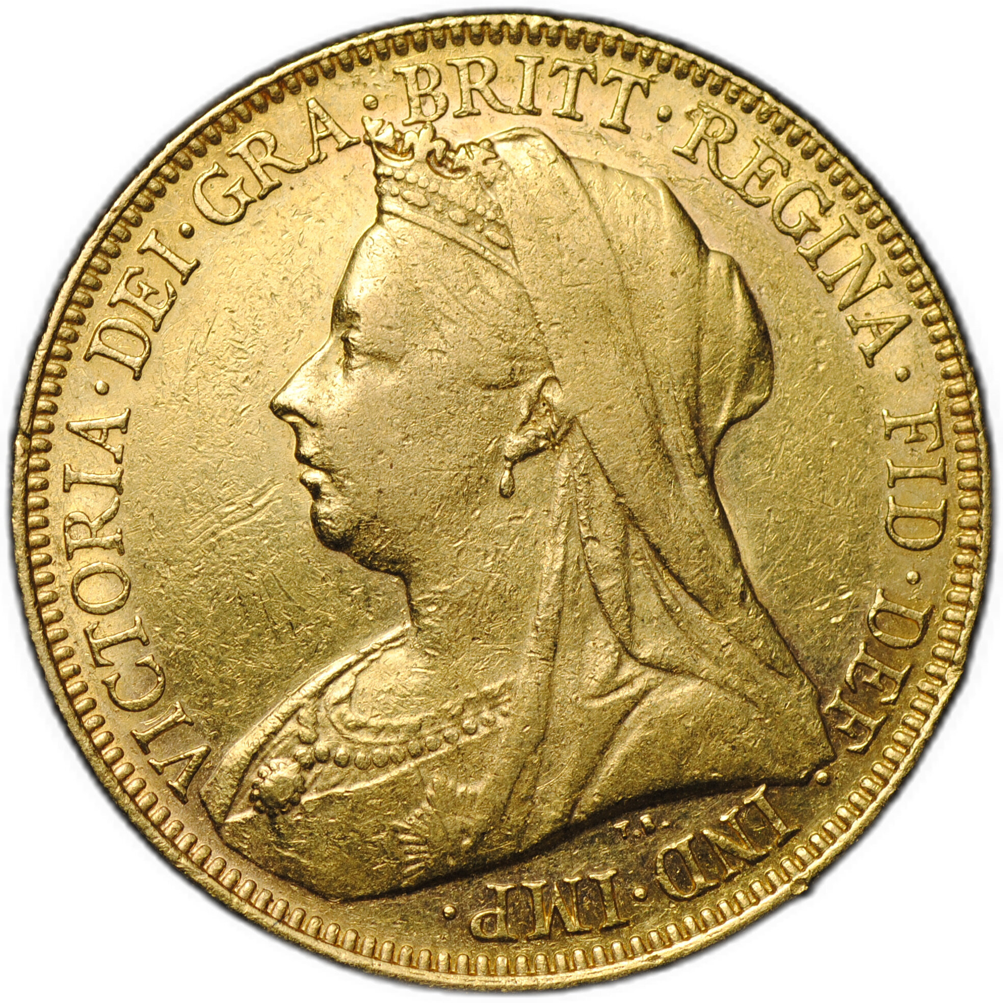 Монета 1 соверен (фунт) 1901 Великобритания