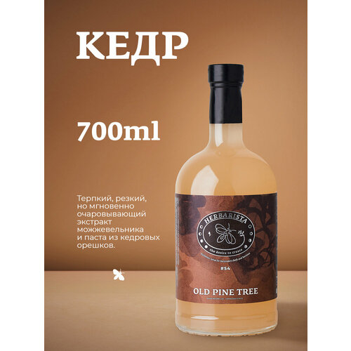 фото Сироп для кофе и коктейлей, десертов и выпечки herbarista, кедровый орех old pine tree, 700 мл
