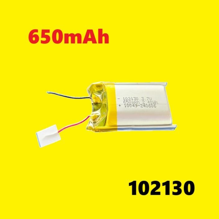 Аккумулятор 102130 3.7V 650mAh Li-Pol Battery батарея c голыми проводами, запчасти батарейка LI-PO вертолет, квадрокоптер, дрон вейп N39