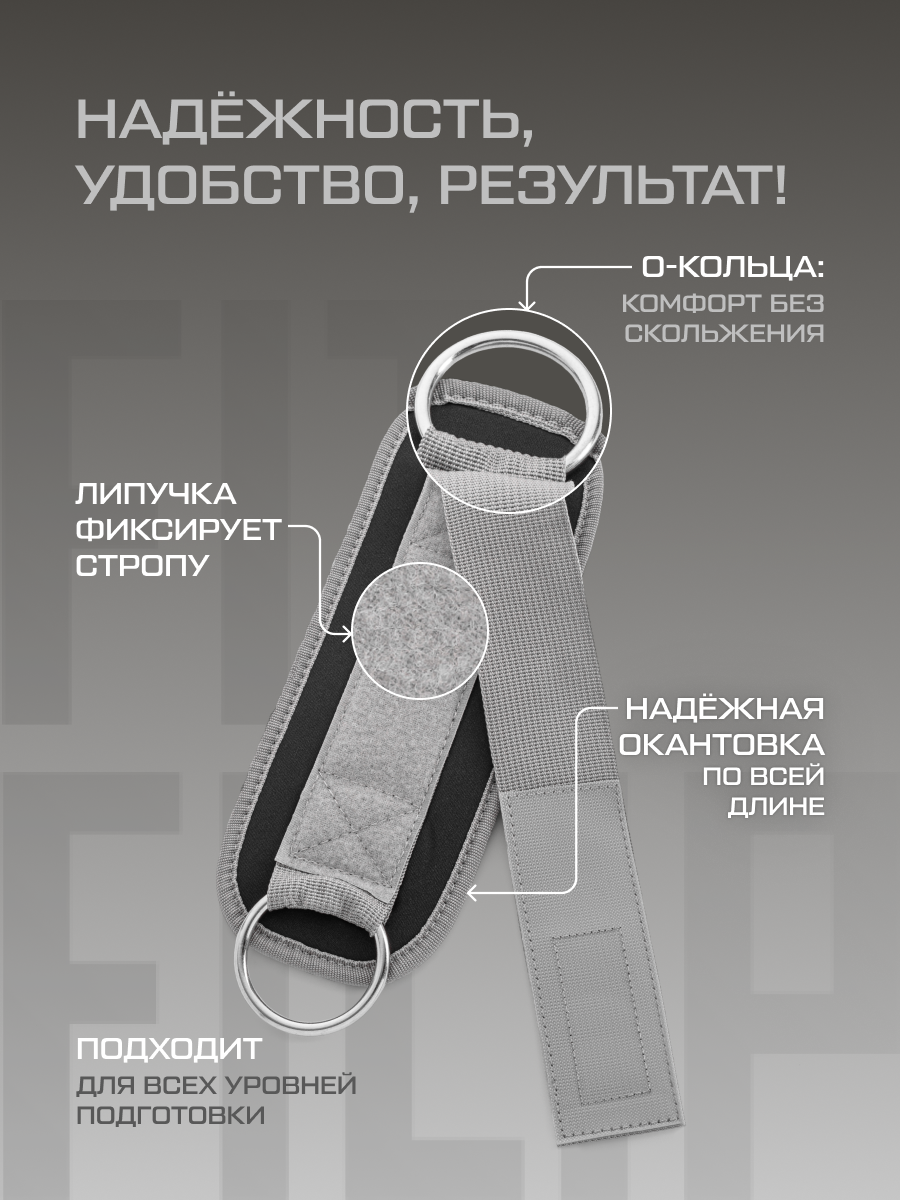 Манжеты FITFILIP на ноги для кроссовера 2шт тяга тренажёра эспандера — фото 1