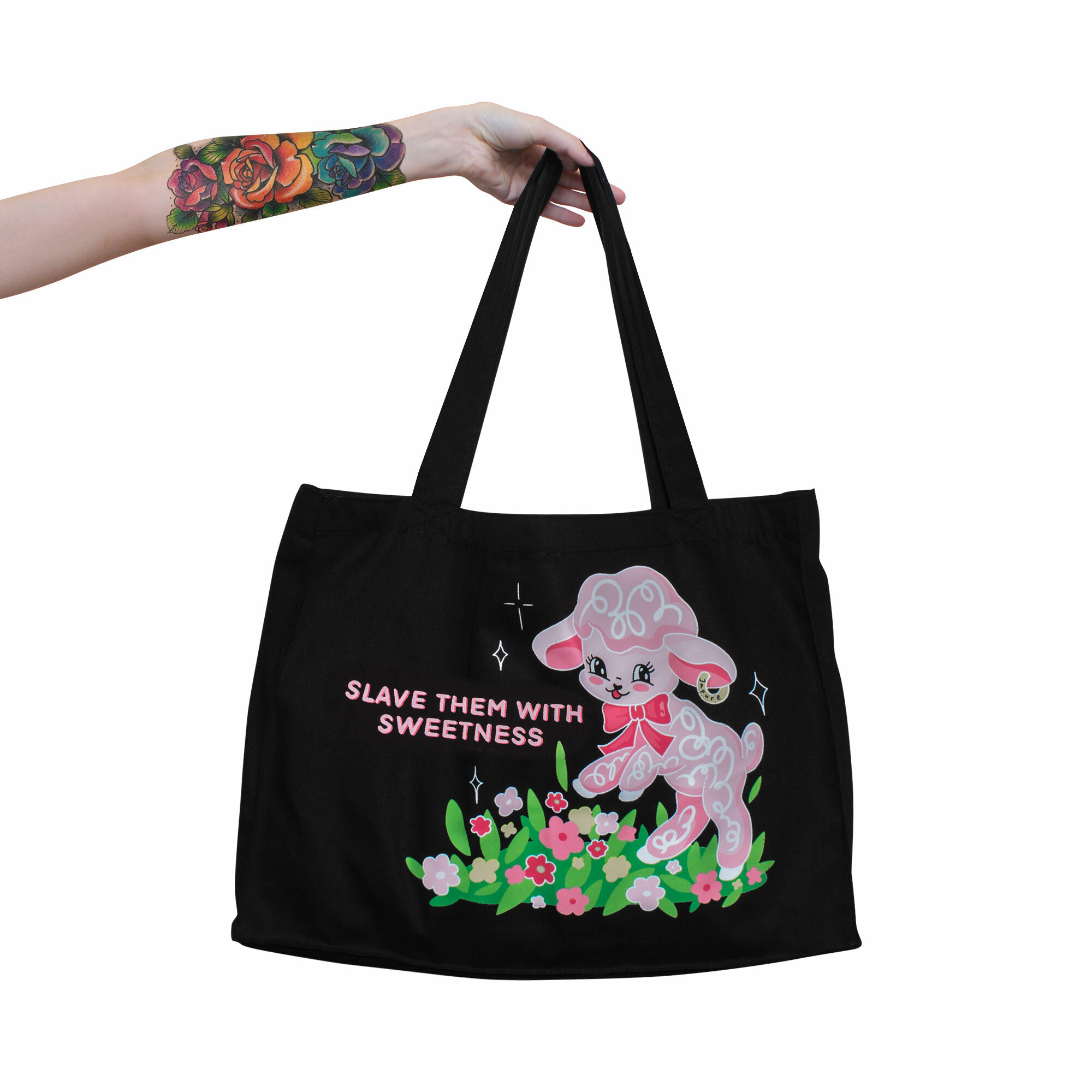 Сумка шоппер JAPURE You JAPURE YOU Sweet, фактура гладкая, черный — фото 1