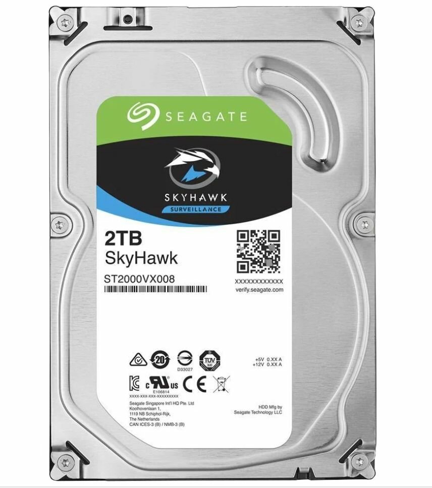 2 ТБ Внутренний жесткий диск Seagate Skyhawk 2 ТБ (ST2000VX008)