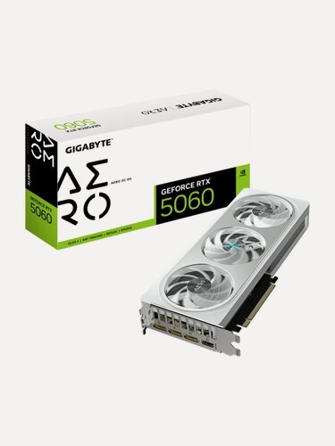 Изображение товара Видеокарта GIGABYTE GeForce RTX 5060 Aero OC 8Gb (GV-N5060AERO OC-8GD)