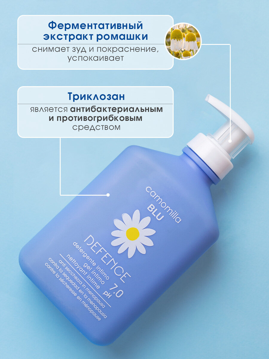 Изображение Camomilla Blu Гель для интимной гигиены DEFENCE от сухости и зуда, 300 мл