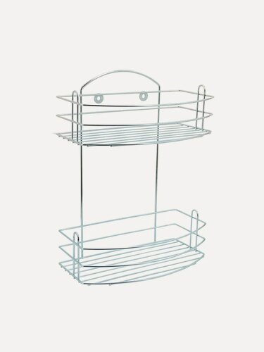 Изображение товара Полка ROSENBERG RUS-385295-2Zn, для ванной, оцинкованная сталь, серая