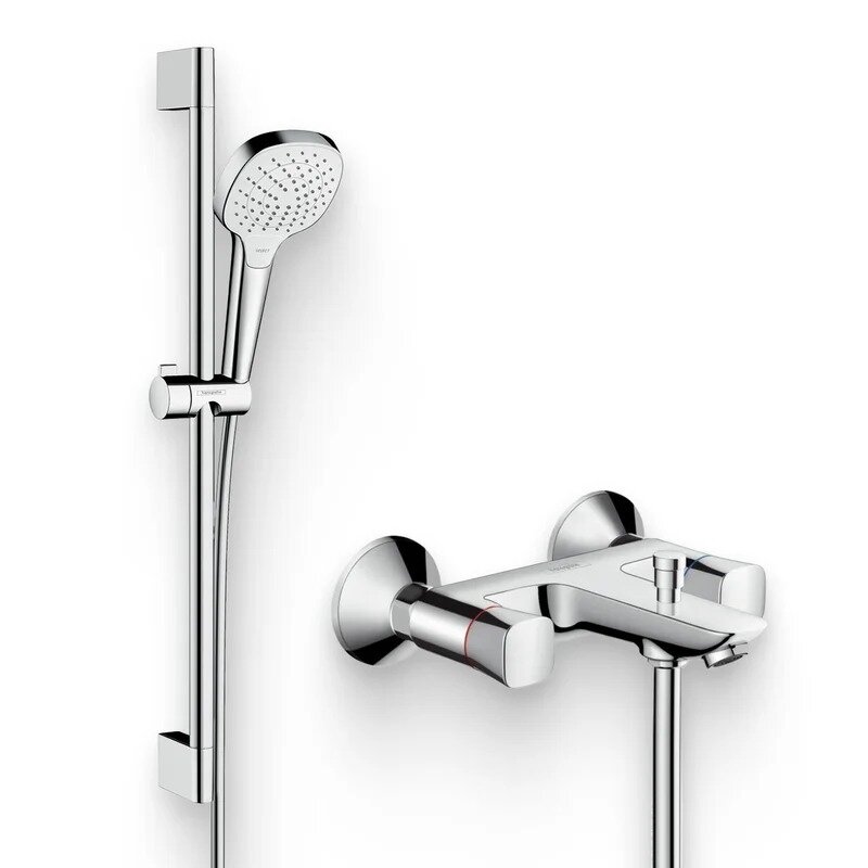Душевой комплект Смеситель Hansgrohe Logis 71243000 + Гарнитур Croma Select E Vario 26582400