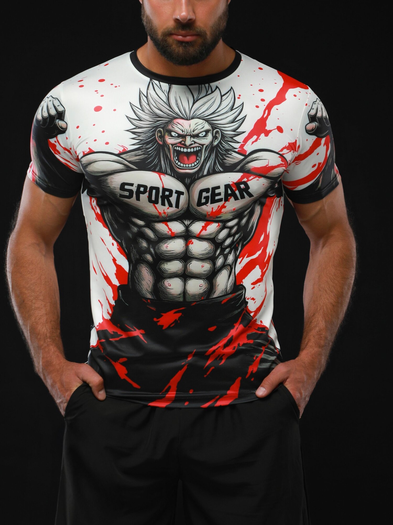 Футболка спортивная SPORT GEAR размер 42-44