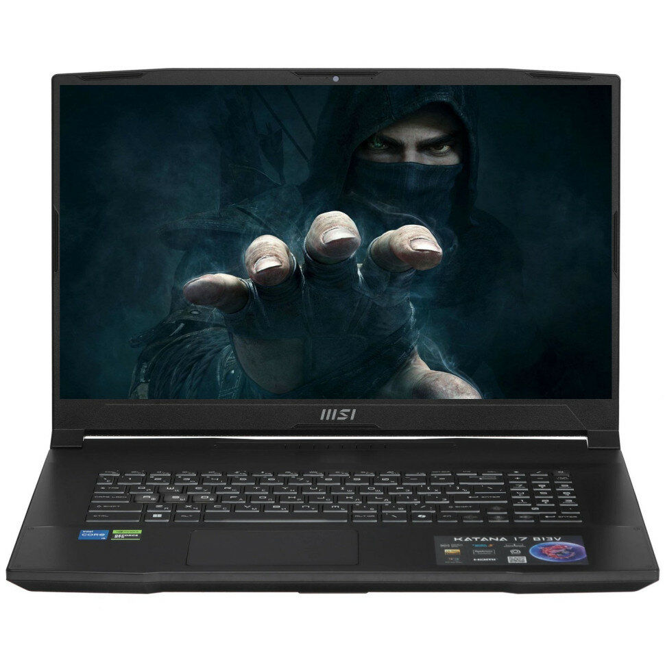 17.3" Ноутбук MSI Katana 17 B13VEK-1089XRU, Intel Core i5-13420H, RAM 16 ГБ, SSD 512 ГБ, GeForce RTX 4050 - 6 ГБ, без ОС