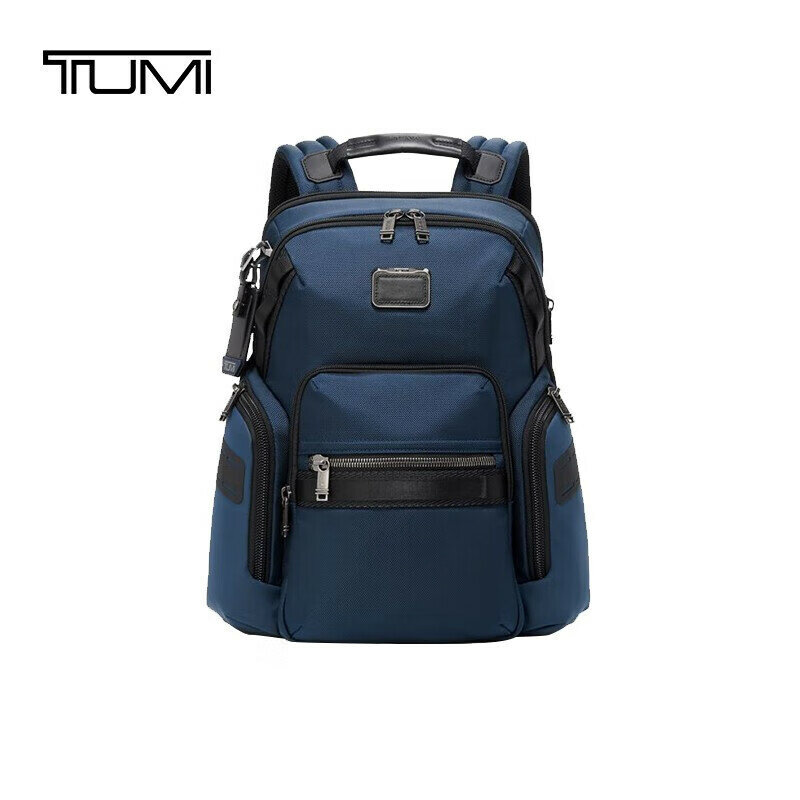 Рюкзак TUMI, ALPHA BRAVO Series Business Travel High-End Fashion Backpack, для путешествий, деловой, для мужчин, темно-синий