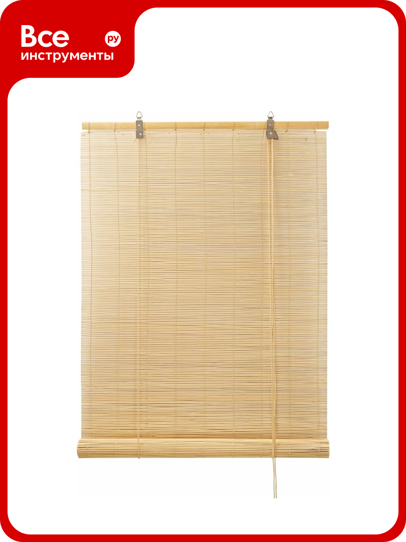 Рулонная штора ПраймДекор бамбук 140x160 см 15140135