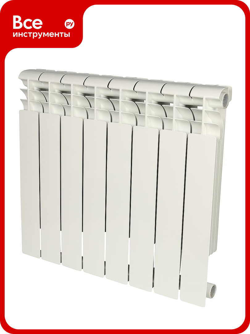 Алюминиевый радиатор ROMMER Profi 500 AL500-80-80-100 8 секций RAL9016 82484