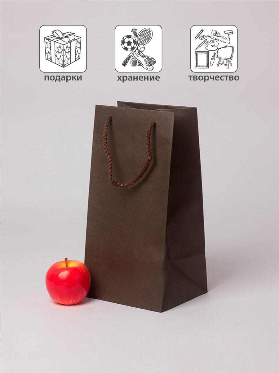 Пакет подарочный "Плотный крафт"- 17х35х15 — фото 1