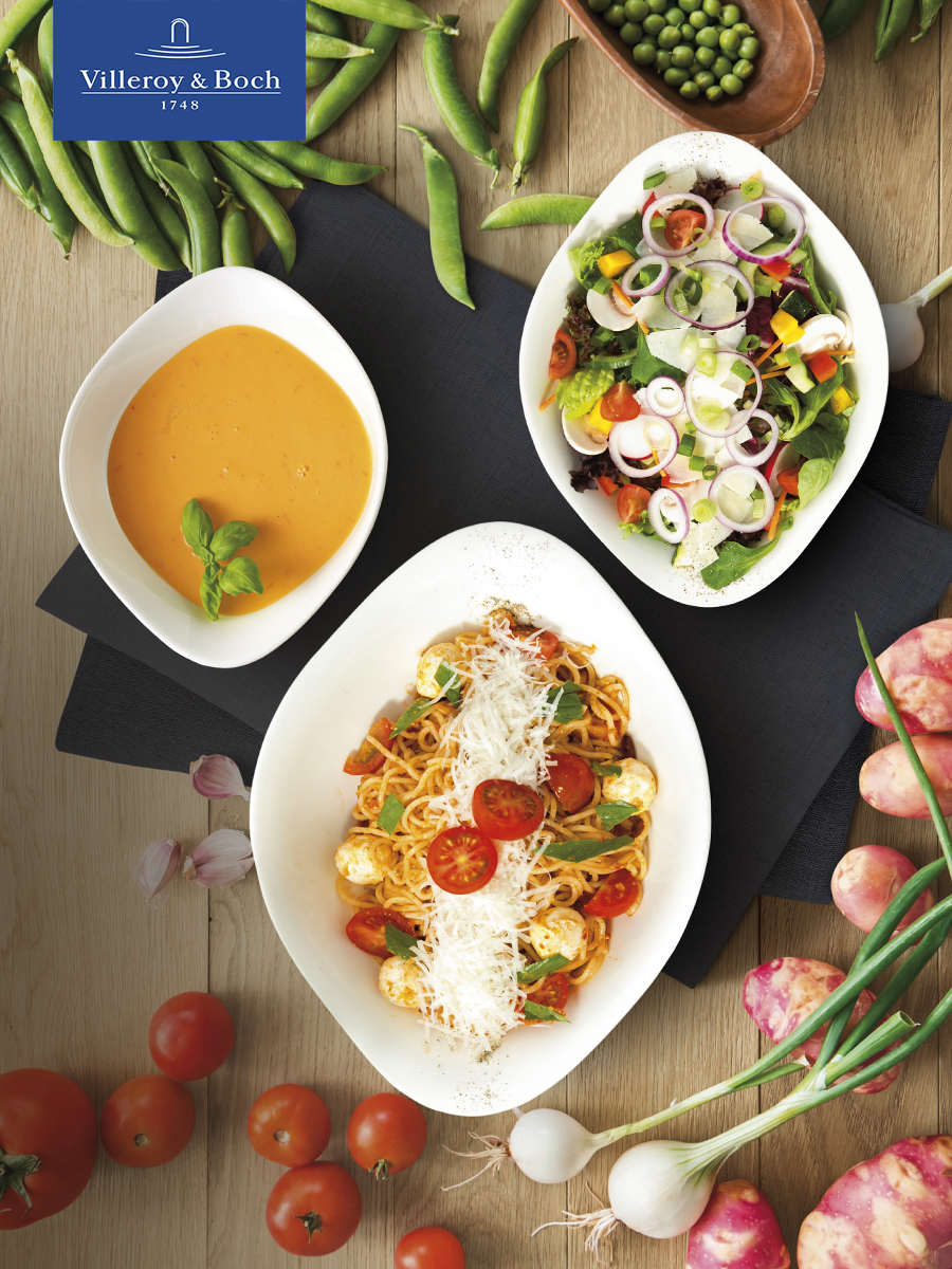 Набор посуды из 6-ти глубоких тарелок, Vapiano Trio Bowl, Villeroy & Boch, Премиум-Фарфор