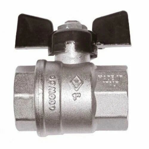 Кран шаровой 1" ВН/ВН бабочка Bugatti Г/Г 2шт — фото 1