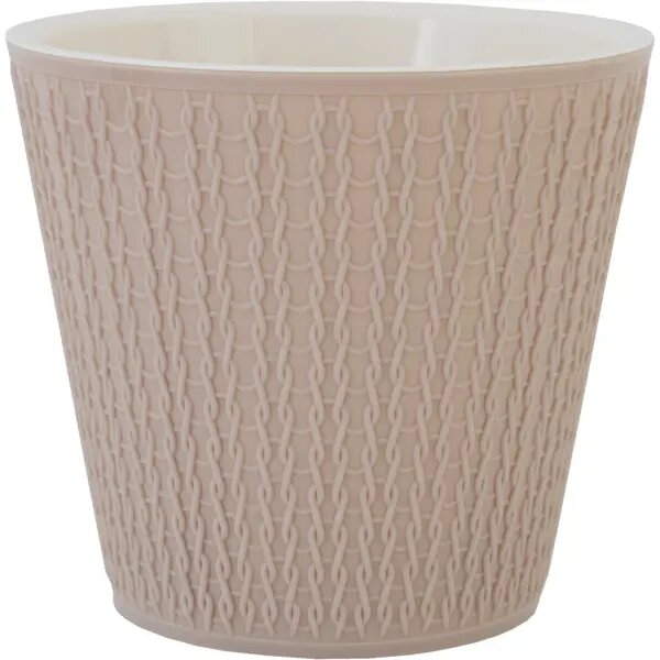 Горшок цветочный Ajur ø16 h14.5 см v1.6 л пластик молочный шоколад