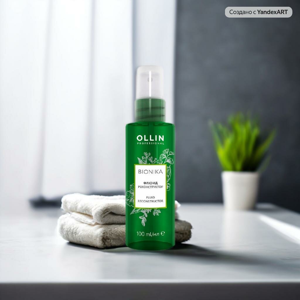 Ollin Professional Флюид для волос реконструктор несмываемый уход BioNika, 100 мл — фото 1