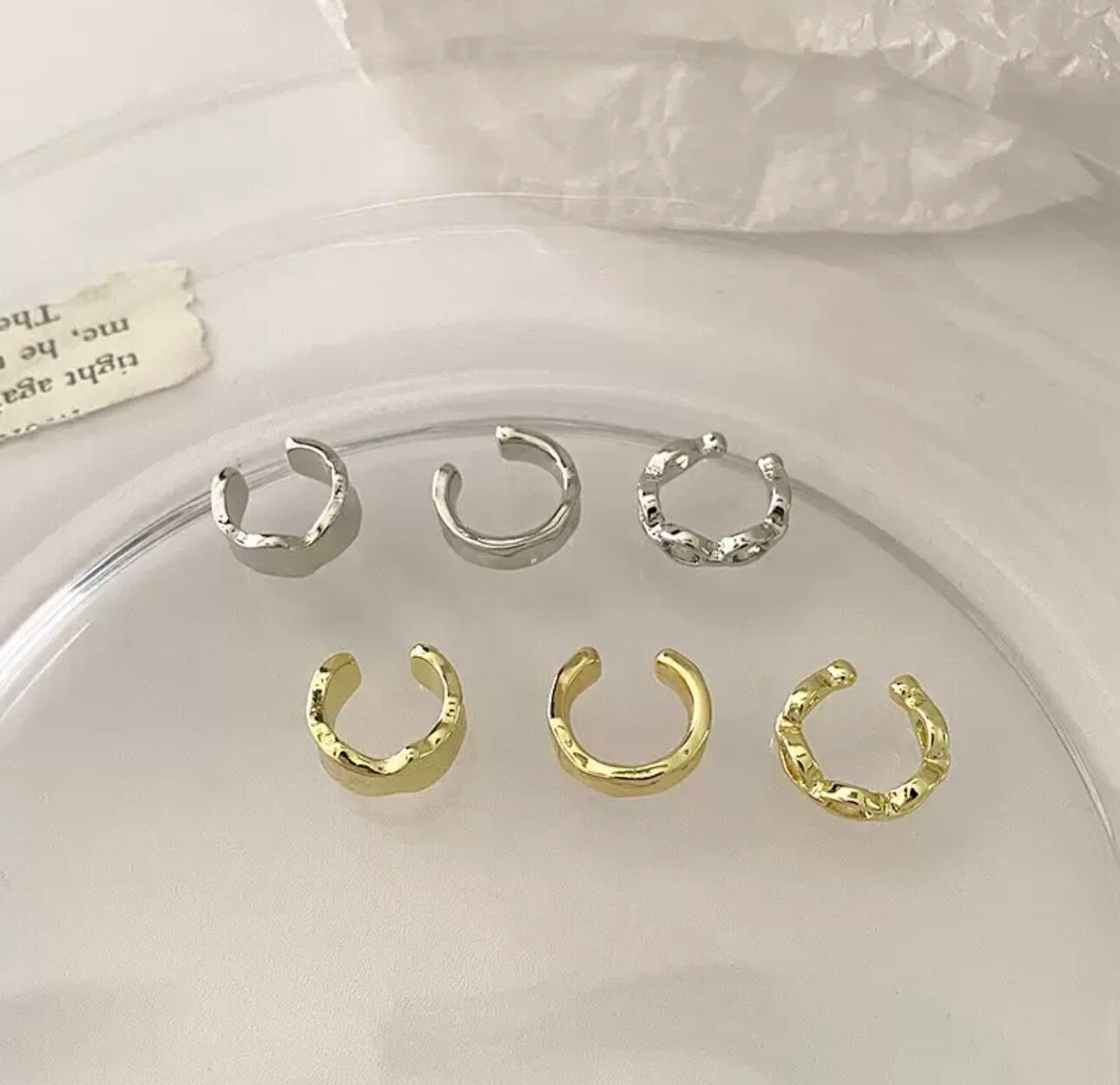 Моносерьга кафф, золотистый/желтый — фото 1