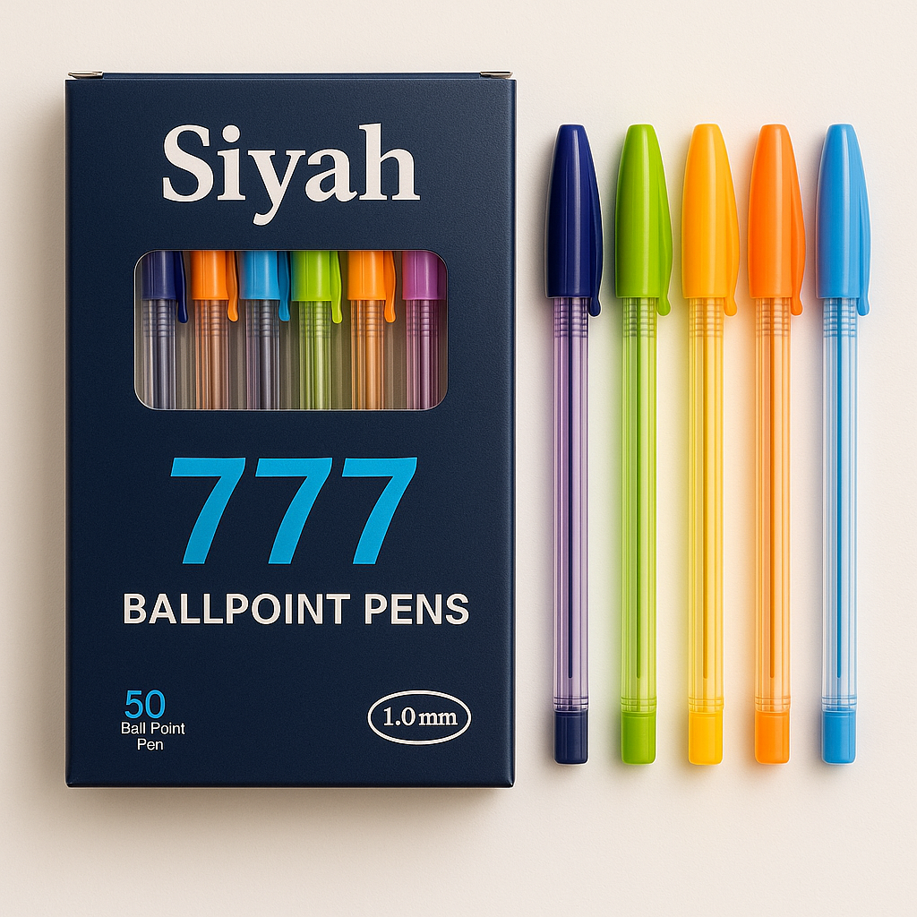 Ручка Siyah 777 NEON от Ruchka, толщина линии письма 1.0 мм 50шт.