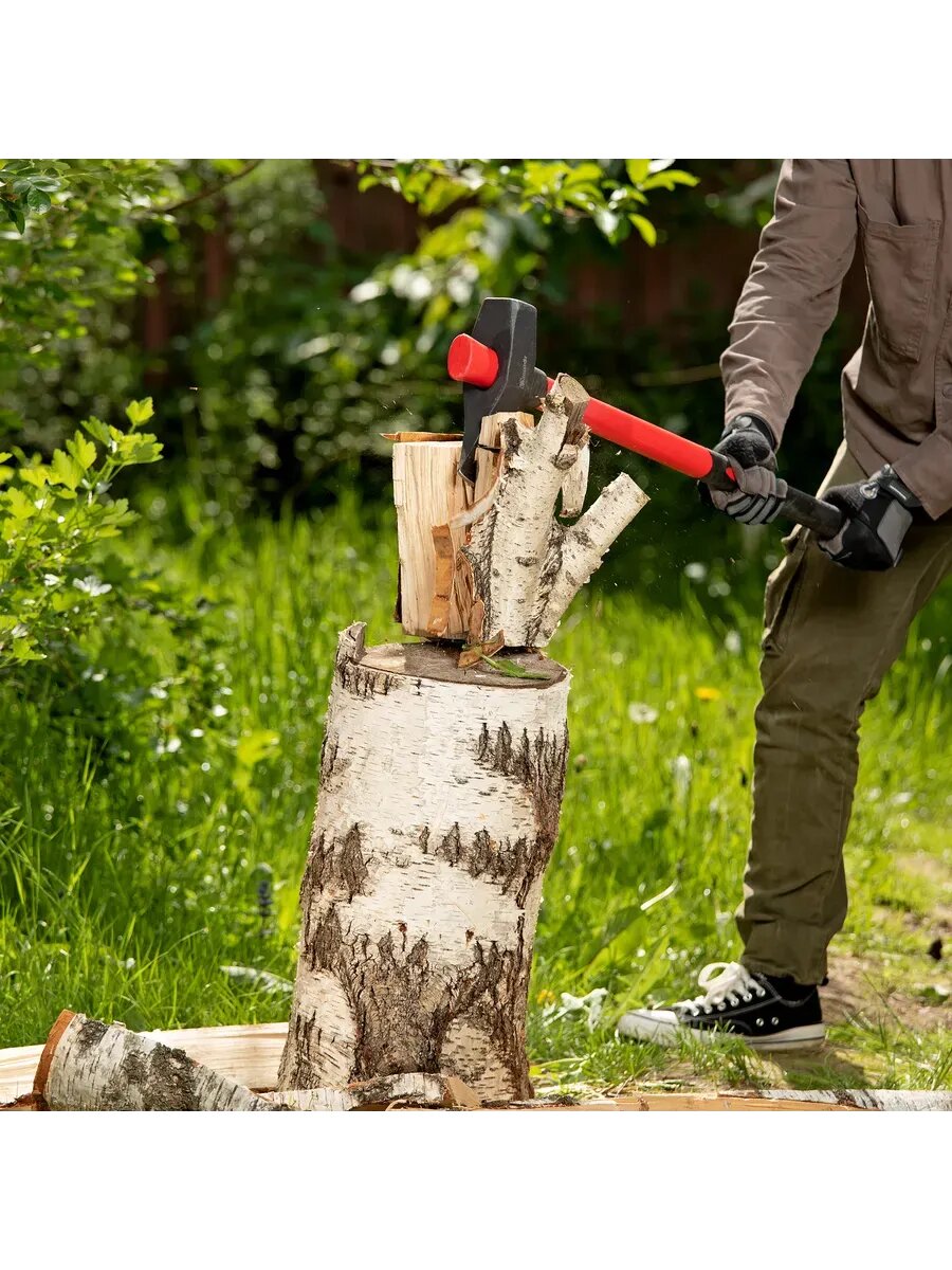 Колун топор для колки дров 3600 г, обрезиненное топорище — фото 1