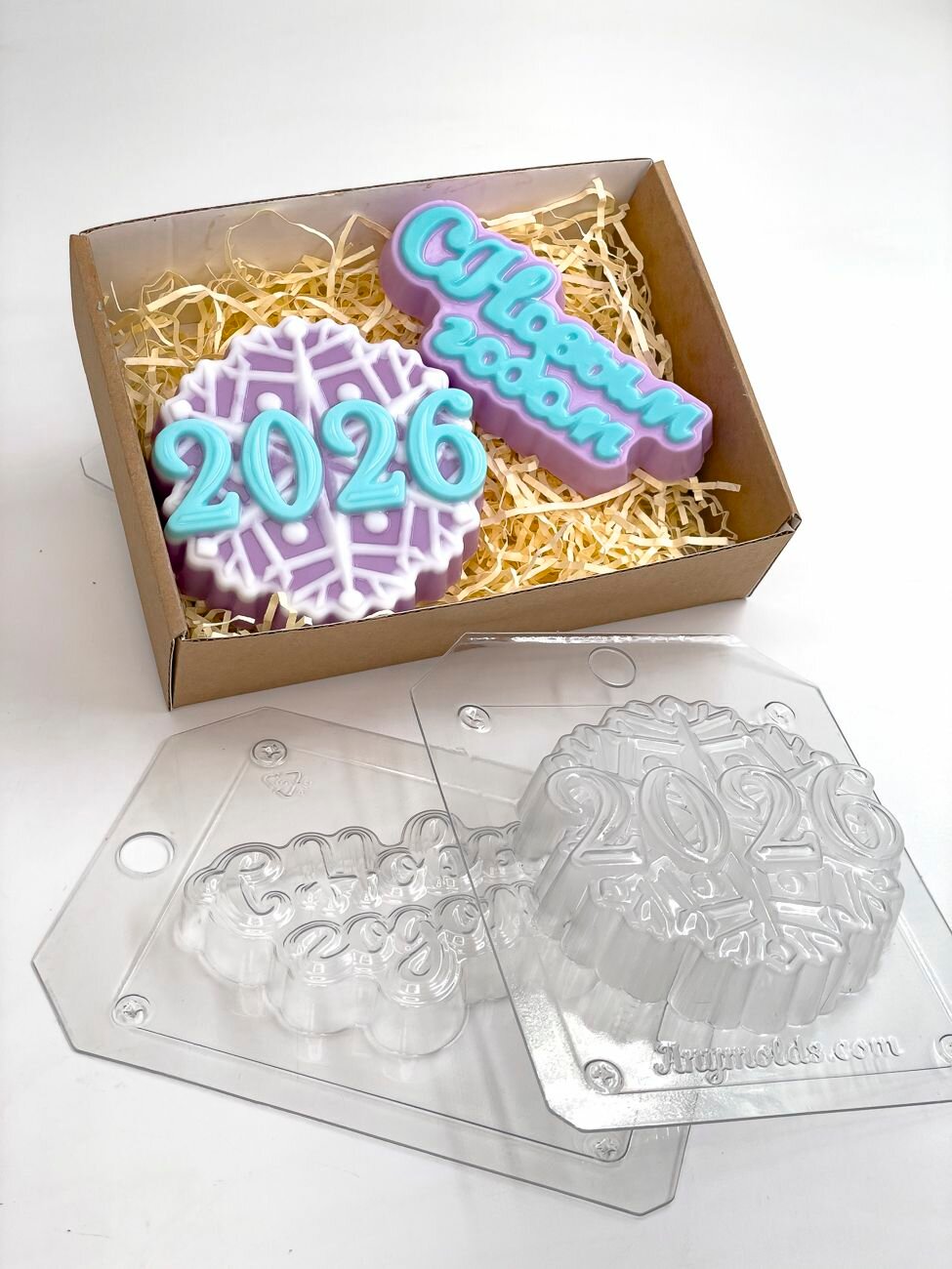 Молд для мыла и шоколада Снежинка 2026( Набор)