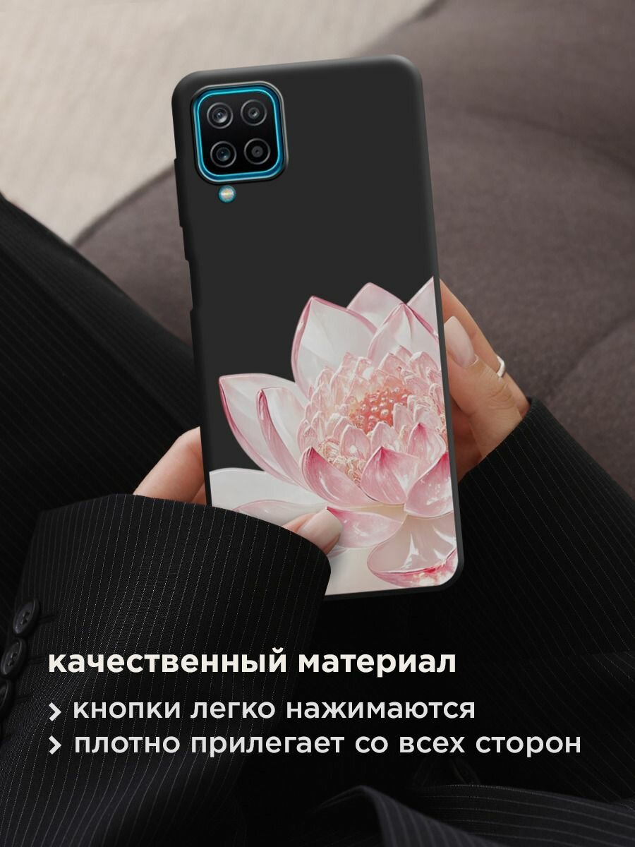 Чехол на Samsung Galaxy A12/M12 / Самсунг А12/М12 с принтом "Стеклянный лотос 2" — фото 1