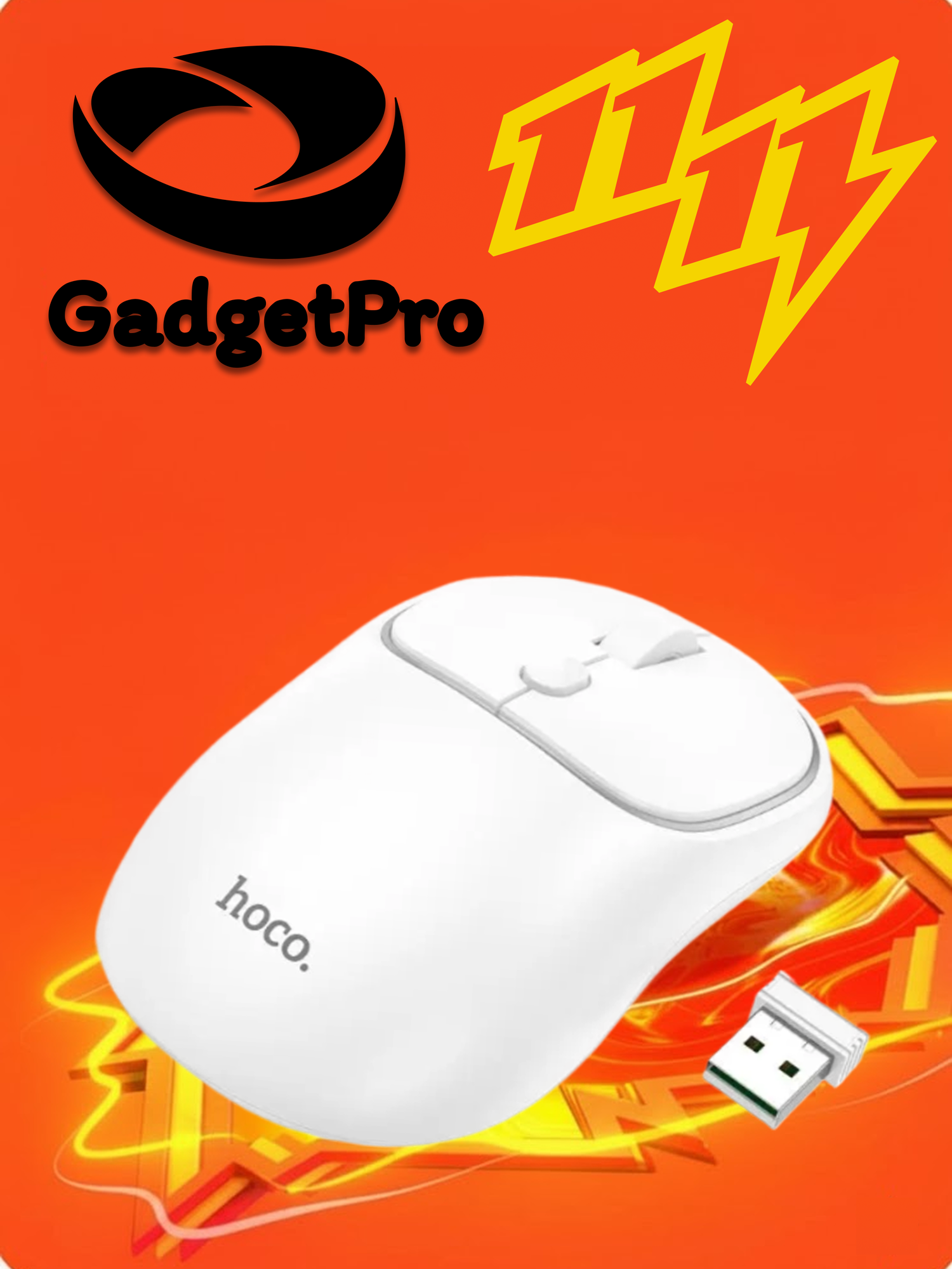 Беспроводная компьютерная мышь Hoco GM25 Royal, двухрежимная 2.4G + Bluetooth 3.0/5.2, 800–1600 DPI, 4 кнопок белый