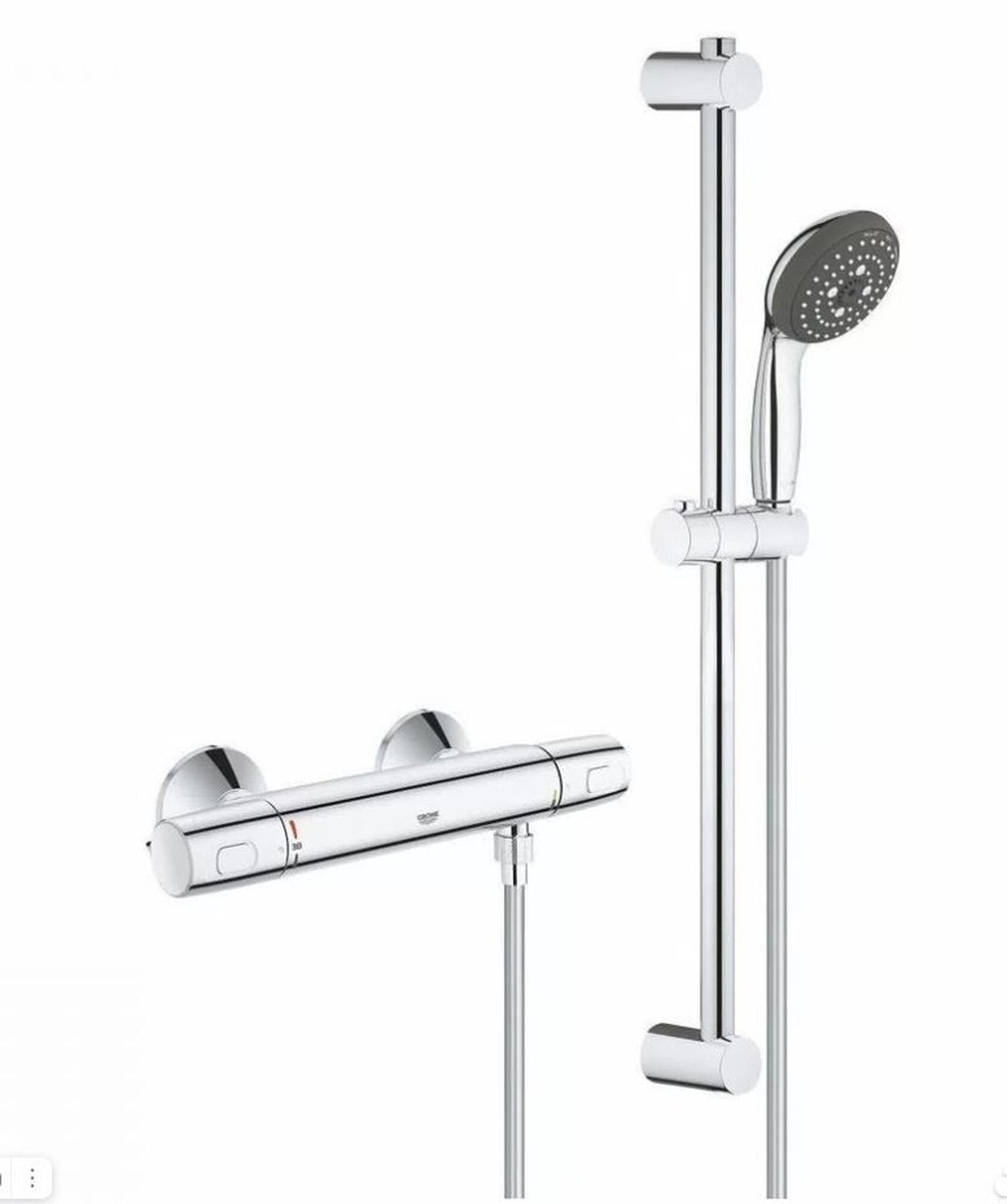 Термостатический смеситель для душа GROHE Precision Trend с душевым гарнитуром, хром (34237002) - фото №1