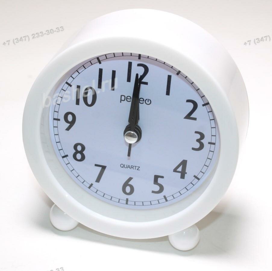 Часы-будильник Perfeo Quartz PF-TC-020 круглые диам. 10 см белые